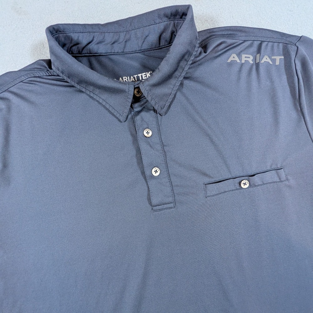Ariat AriatTEK Polo Shirt‎ Mens Large Performance Short Sleeve Pocket